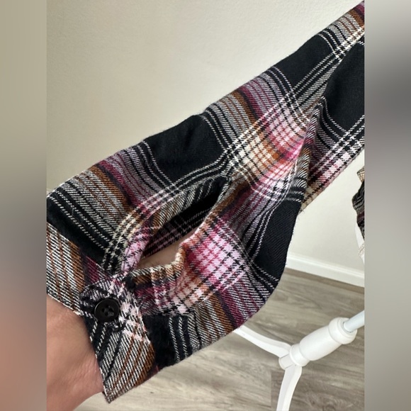 Anthropologie Cloth and Stone Plaid Top Size Small - Picture 5 of 11